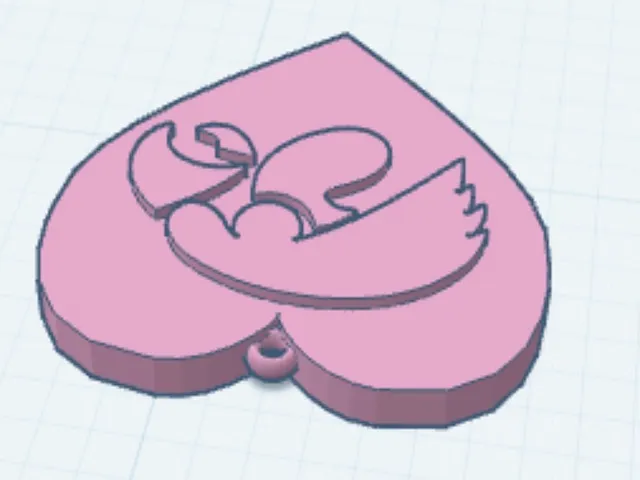 Hawkeye Heart Keychain