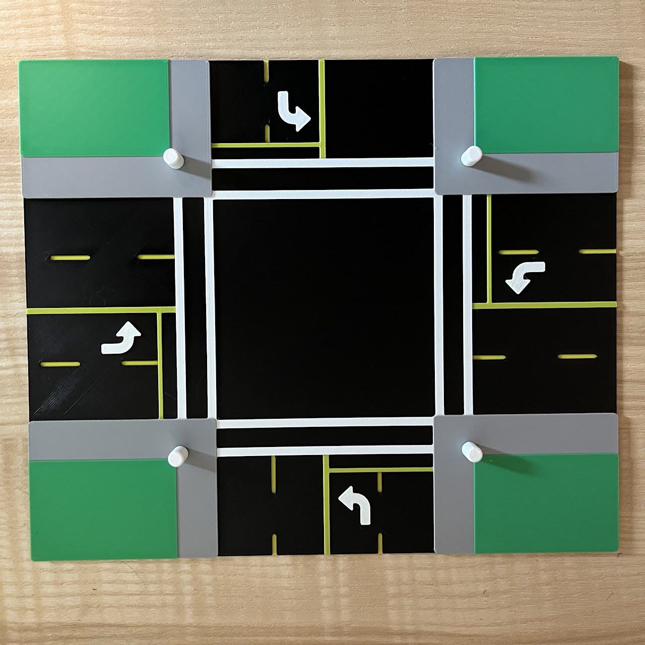 4-way Left Turn Tactile Map