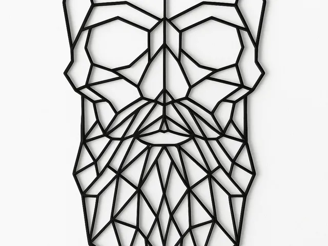 Wall decoration and car hanging – Hipster skull line art