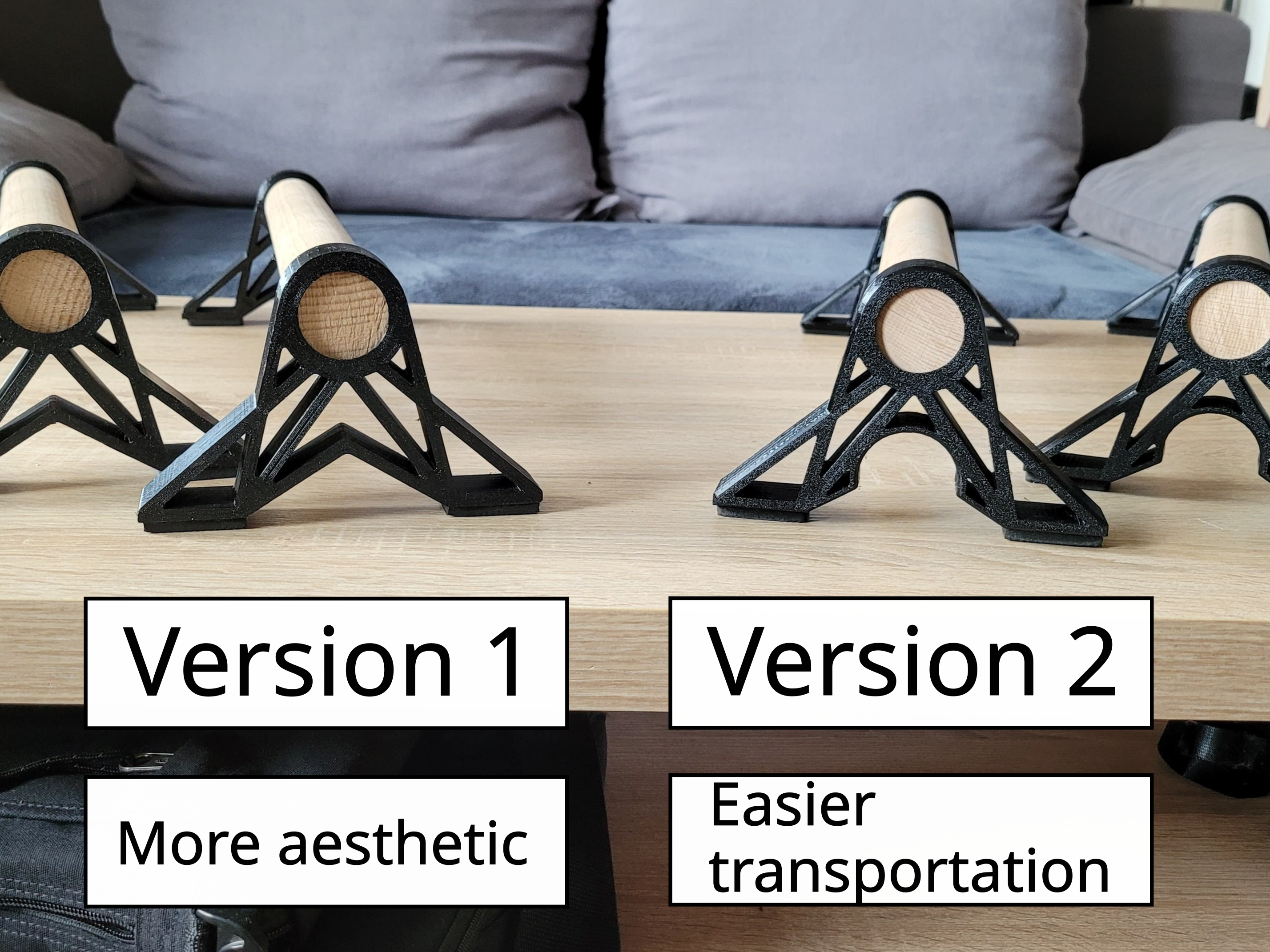 Aesthetic Truss Parallettes / Push Up Bar (40 / 28 mm diameter)
