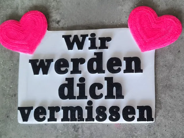 Wir werden dich vermissen
