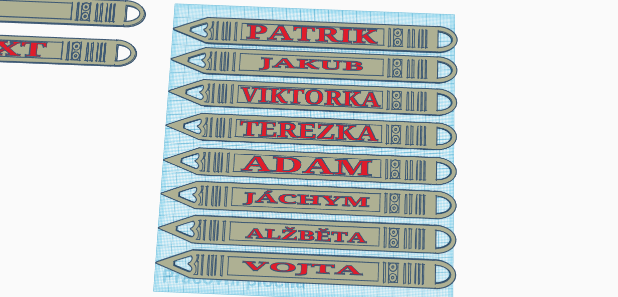 Miniatura 3 do modelo 3D Bookmark with name
