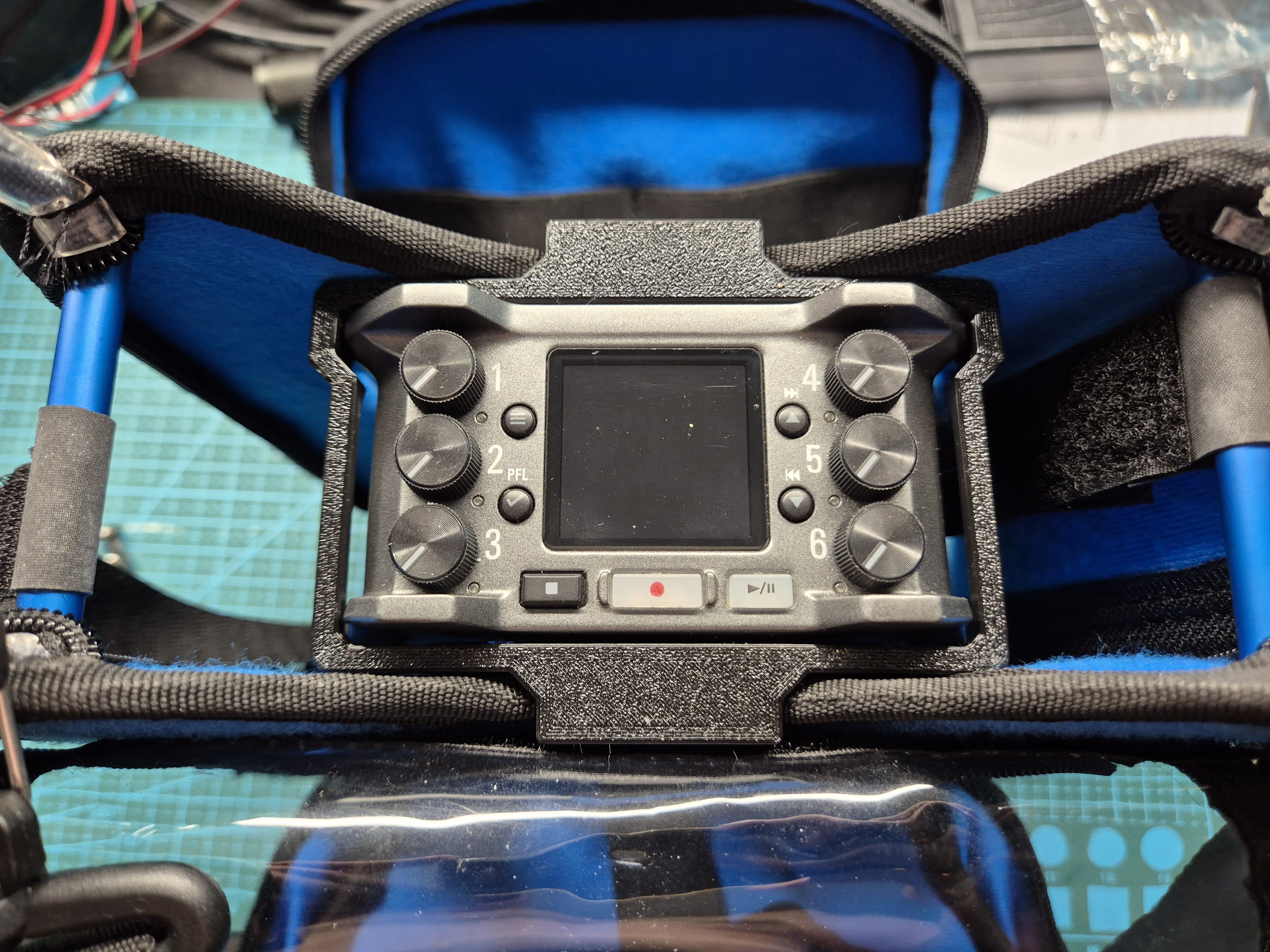 Zoom F6 Secure Mount for Orca OR-268 Bag (Two-Part Top/Bottom Holder)