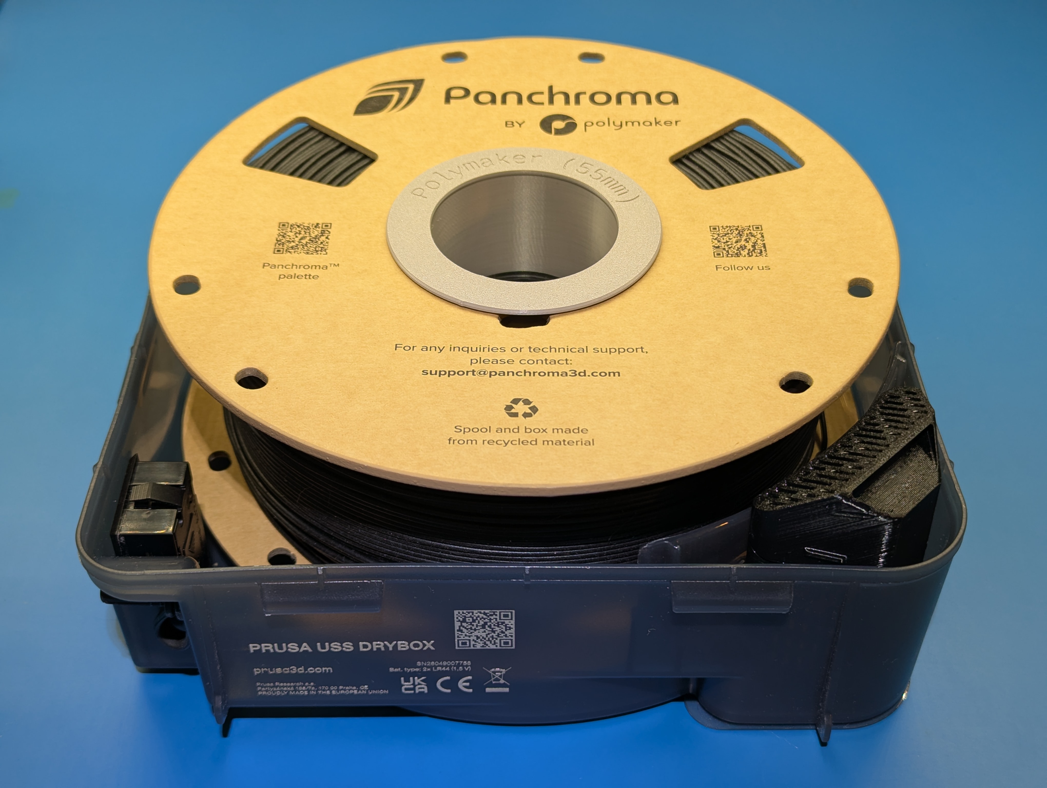 Prusa USS Drybox Parametric Spool Adapters