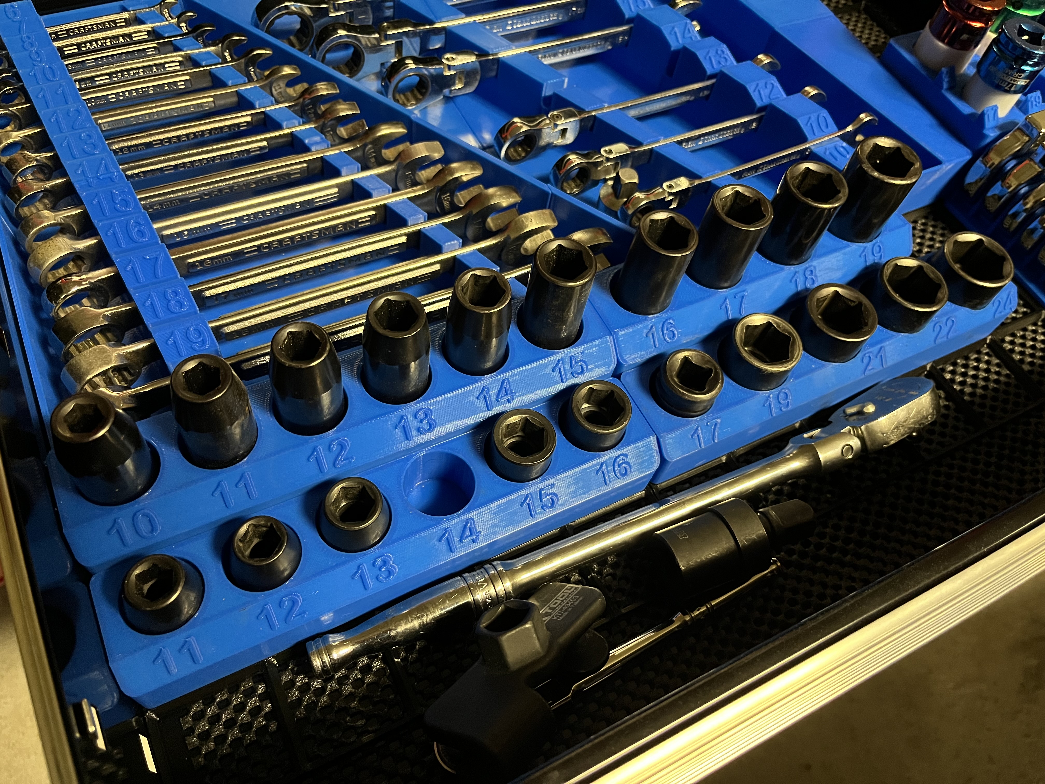 Gridfinity Duralast Half Inch Impact Socket Organizers