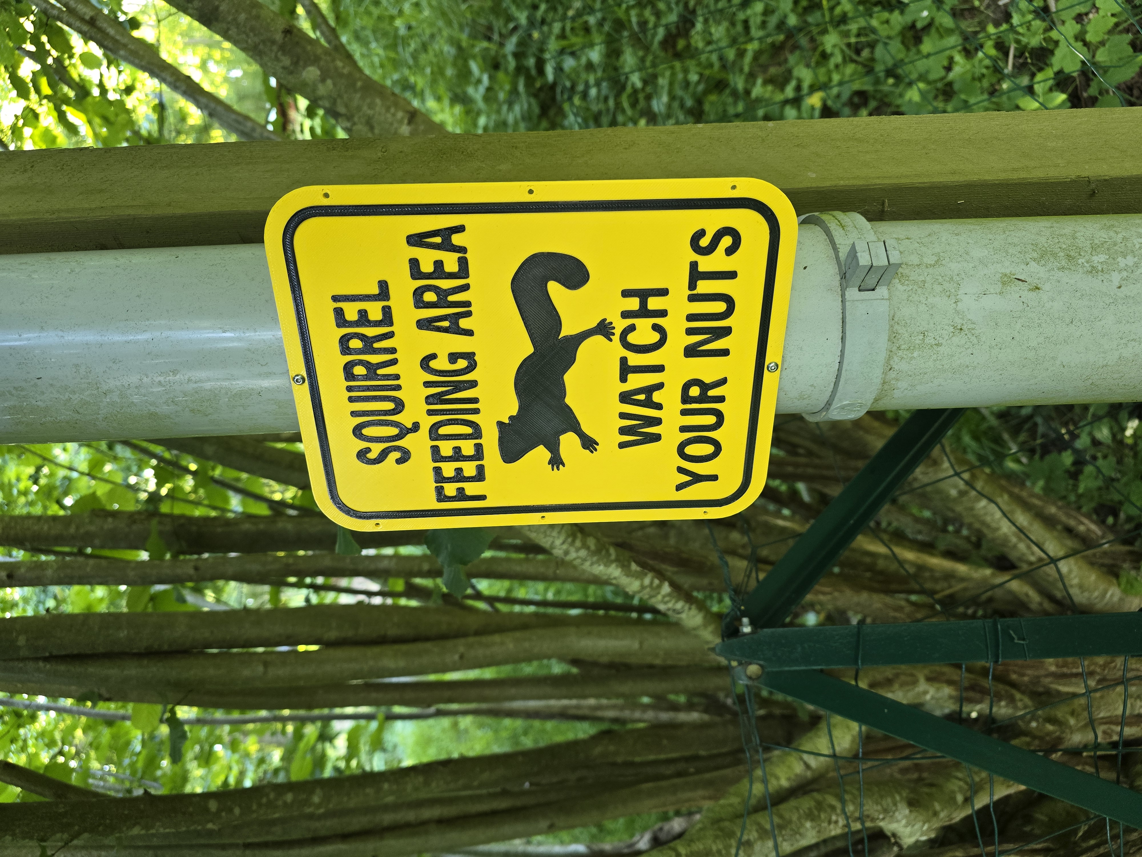 Squirrel Feeding Area - Sign