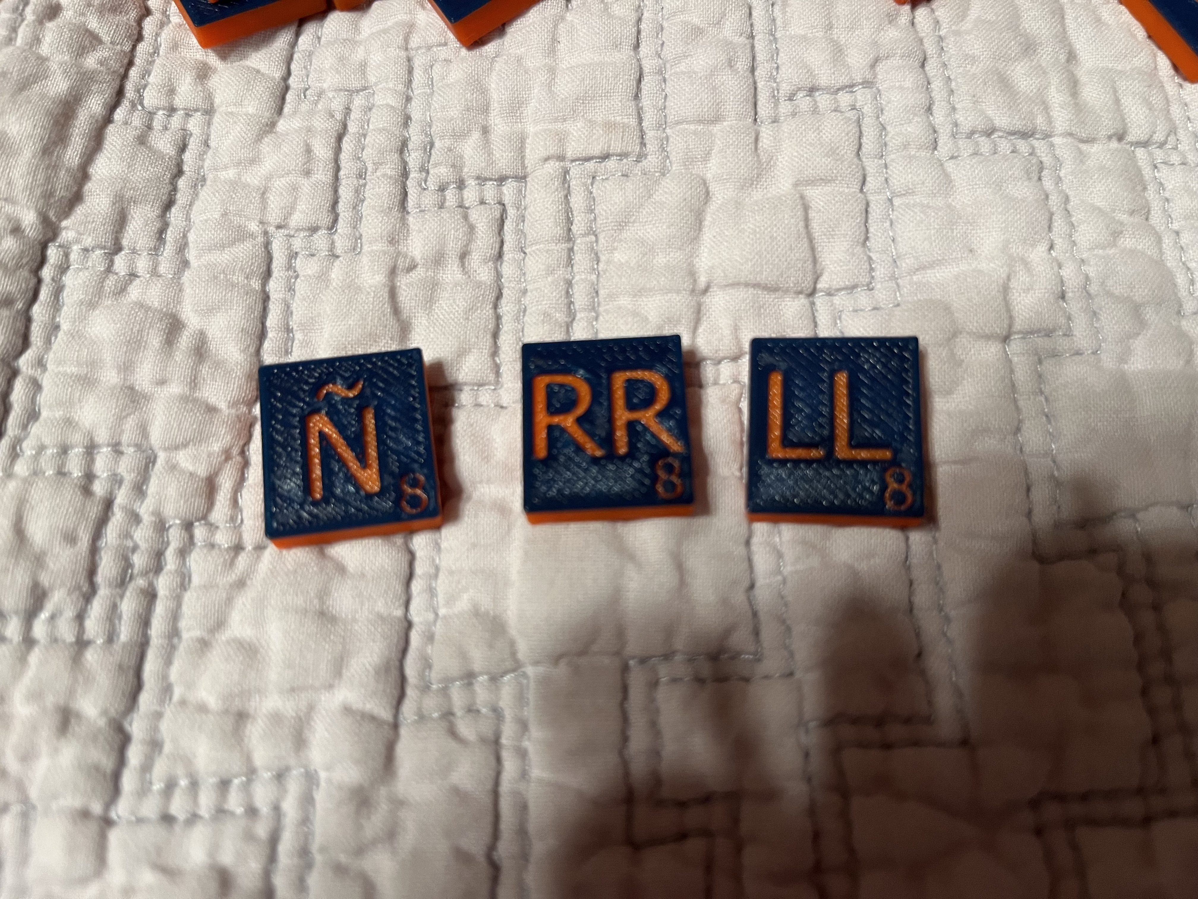 Spanish Scrabble Tiles
