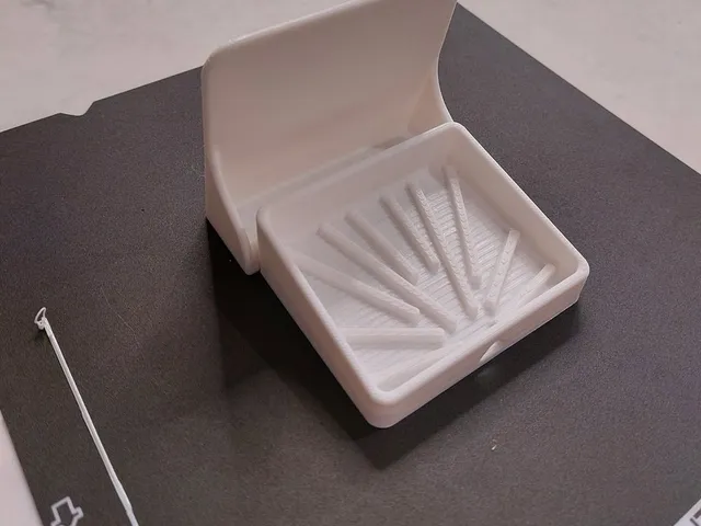 Soap dish with hinged lid - print in place