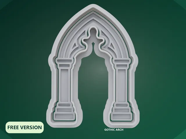 Gargoyles Cookie Cutter STL – 3D Print Gothic Arch Biscuit Mold