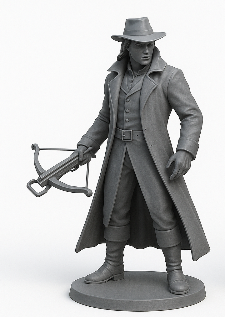 Hunter with a crossbow