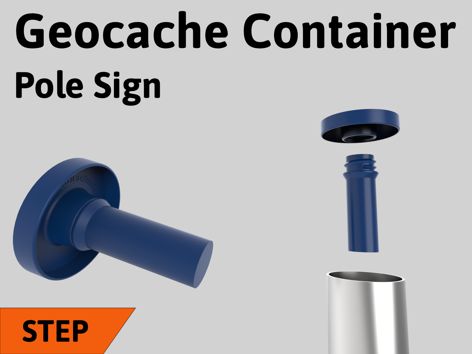 Geocache Container - Pole Sign