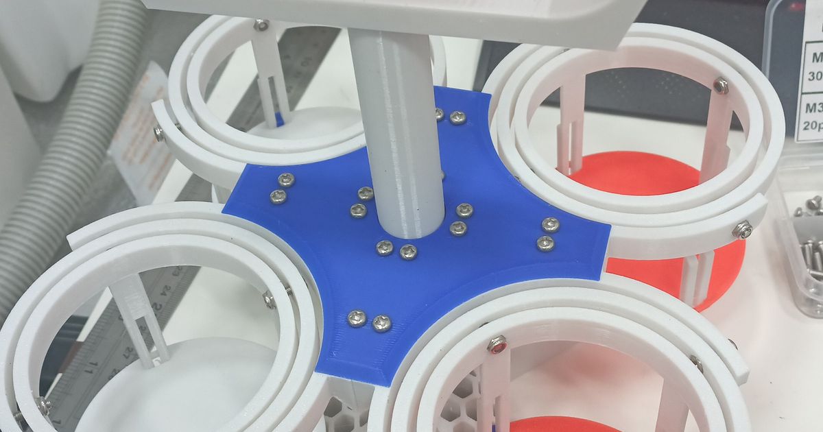 Gyroscopic 4 cup holder by JB Download free STL model