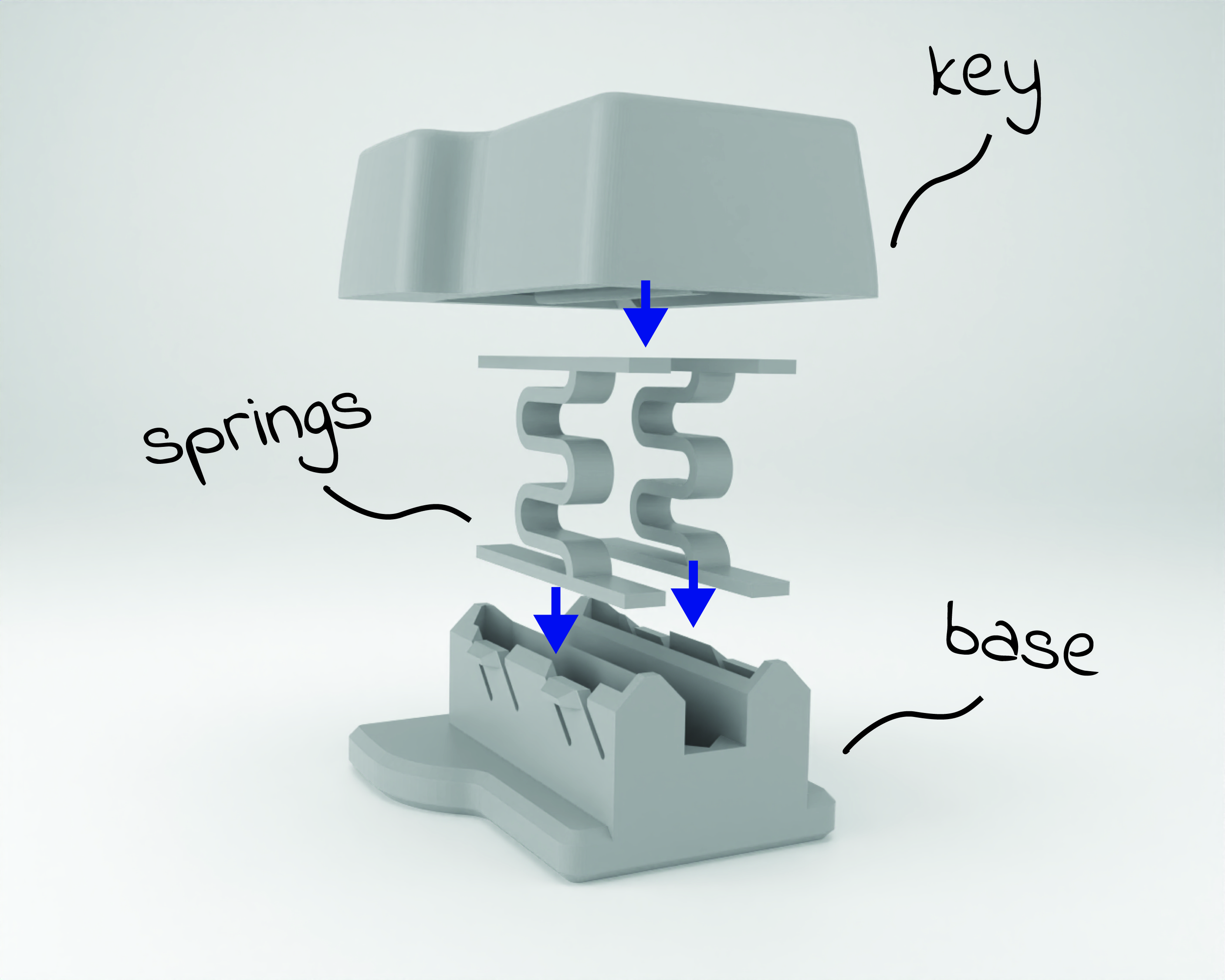 Miniatura 2 do modelo 3D Keychain fidget button - Enter