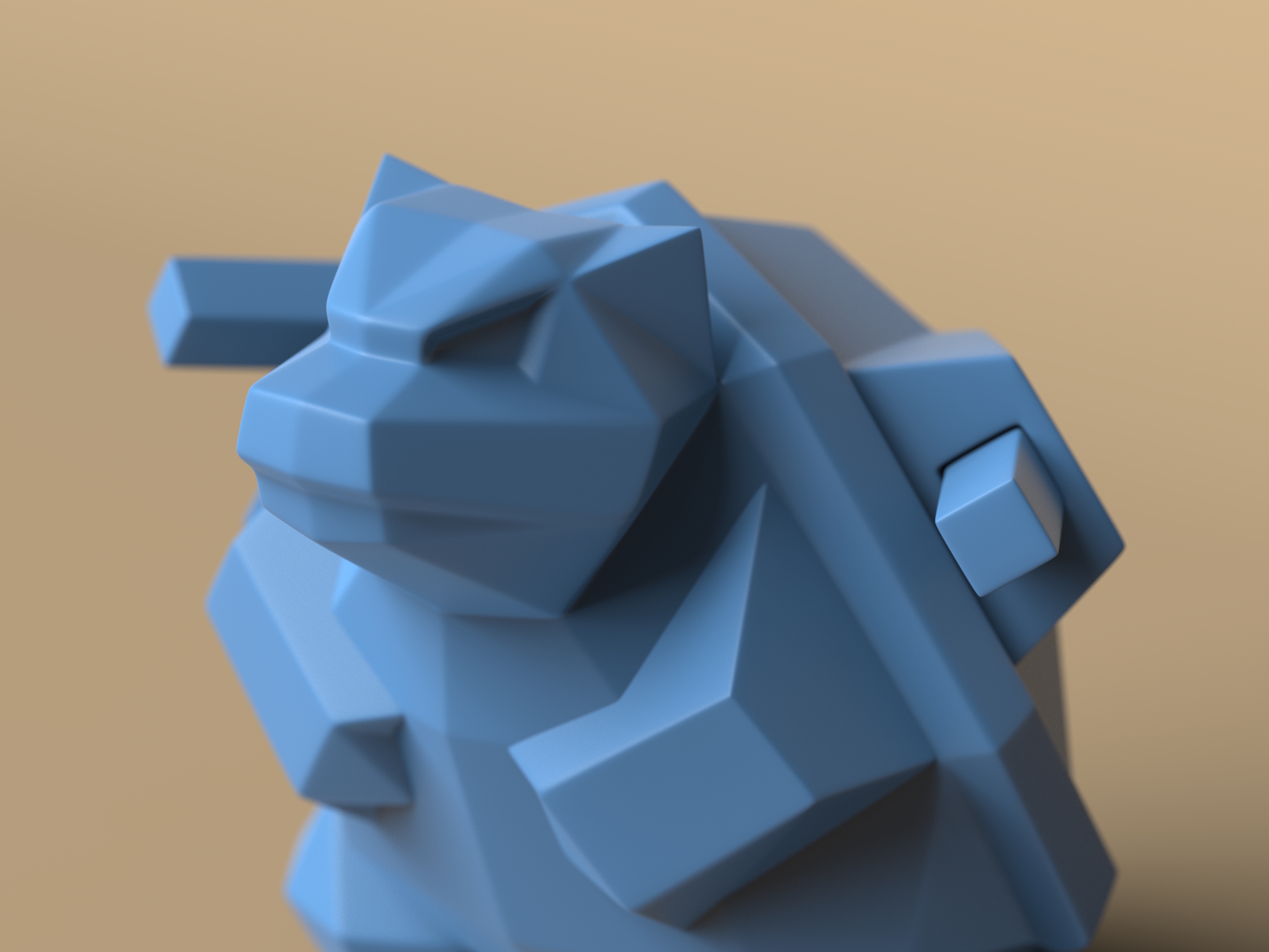 Low-poly Blastoise — miniatura 2