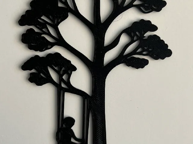 Kid On A Swing Wall Art #1