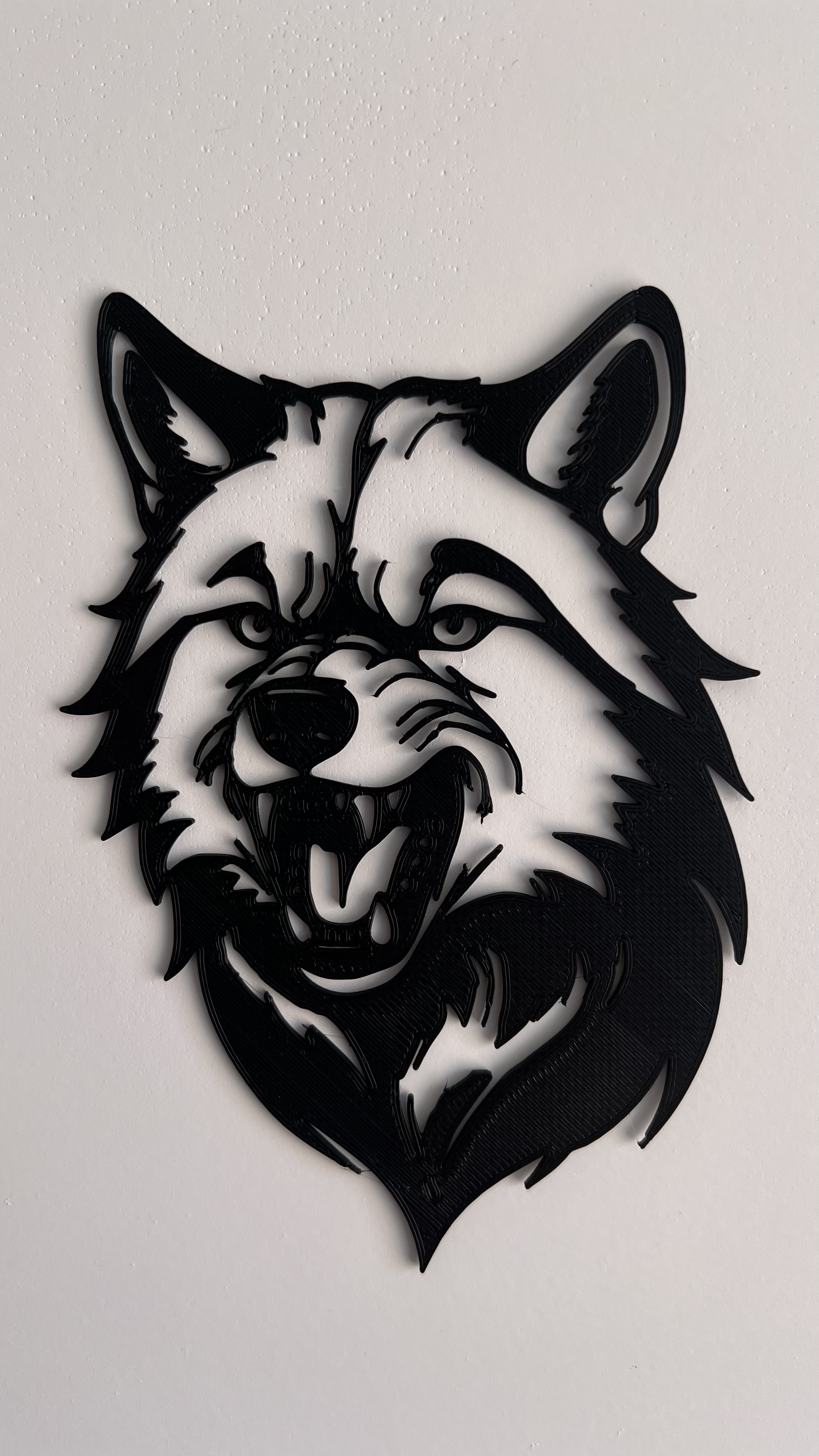 Miniatura 2 do modelo 3D Wolf Wall Art #2