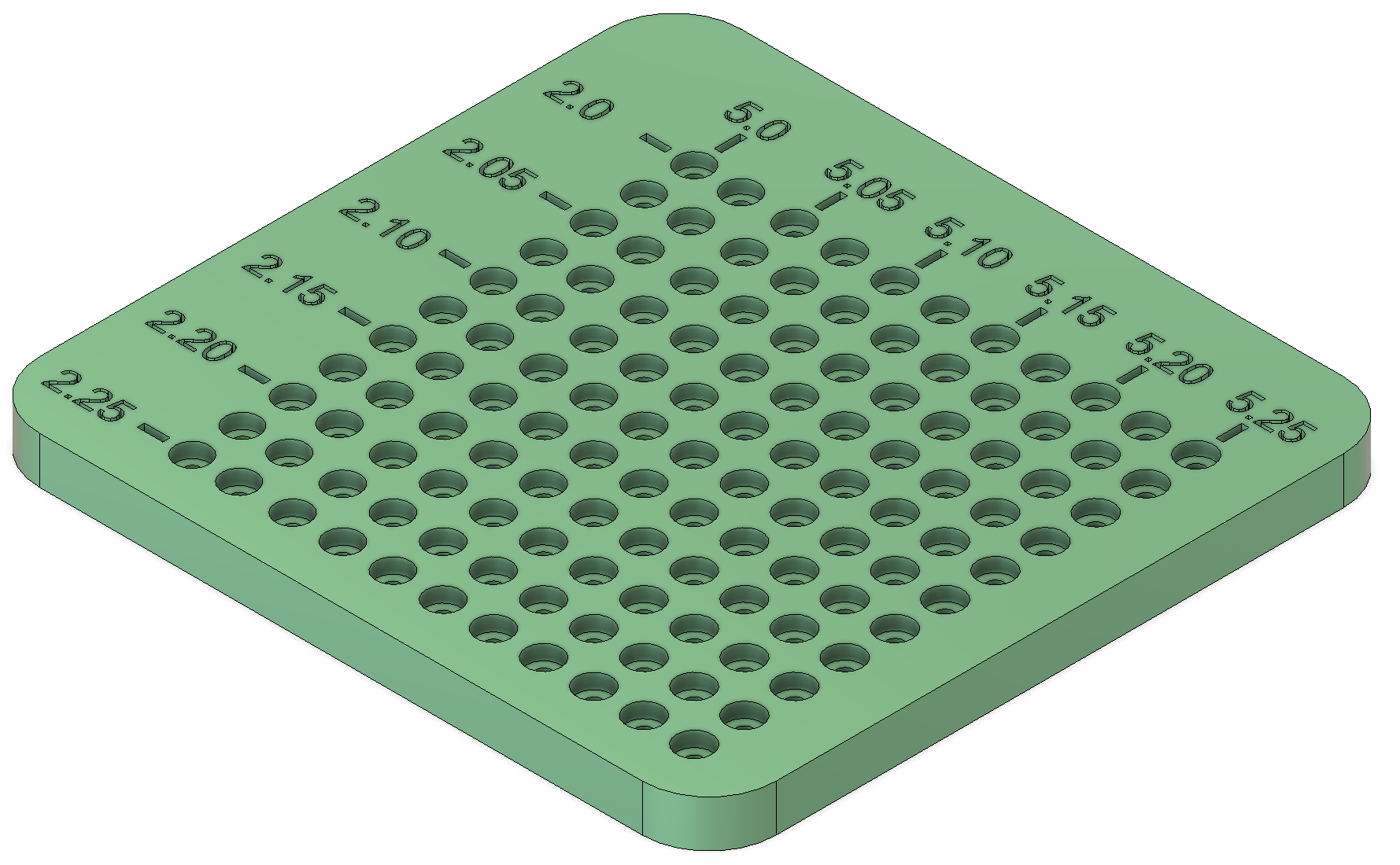 5x2mm Magnet Measure plate