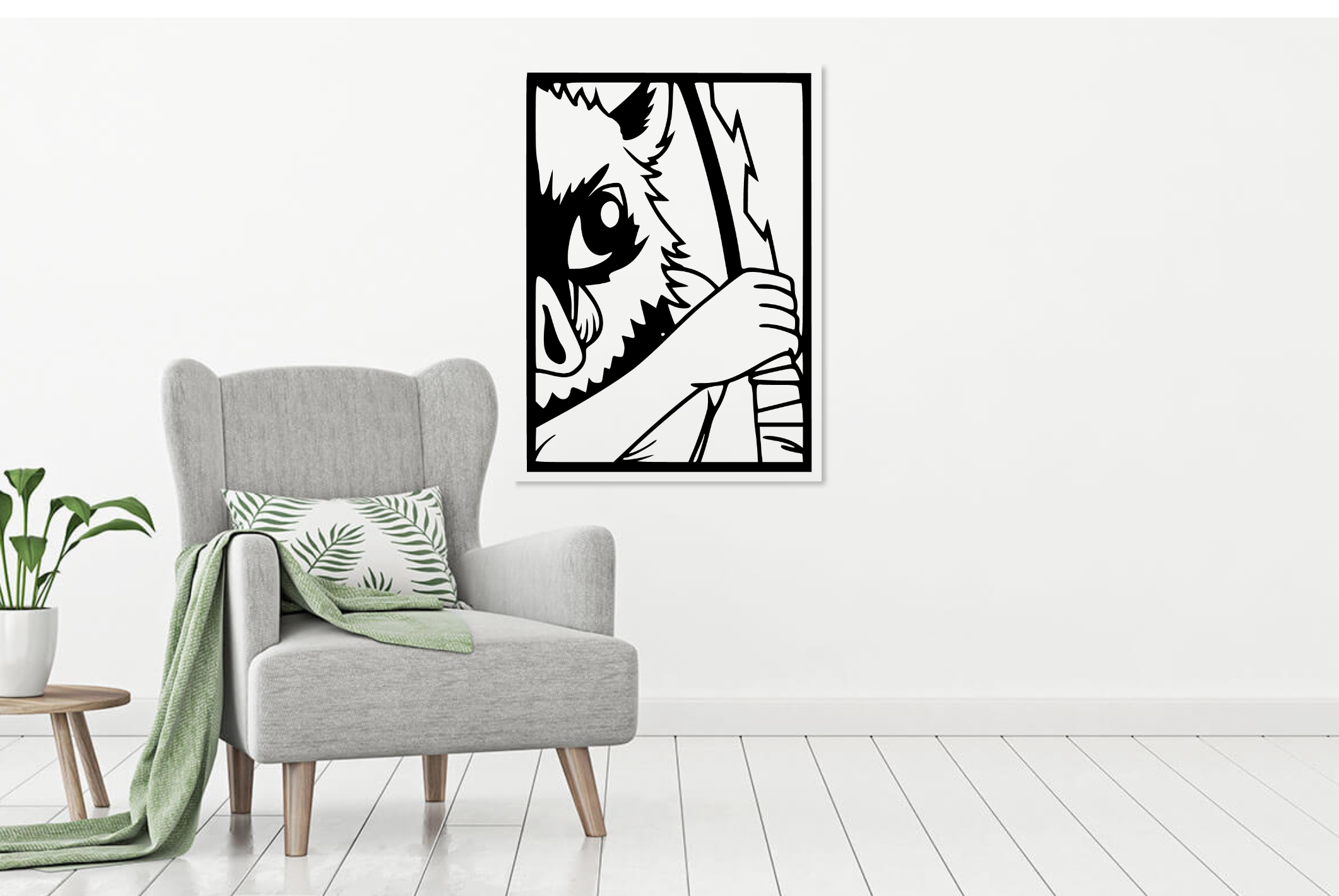 Demon Slayer Inosuke wall art by TheWallArtGuy Download free STL