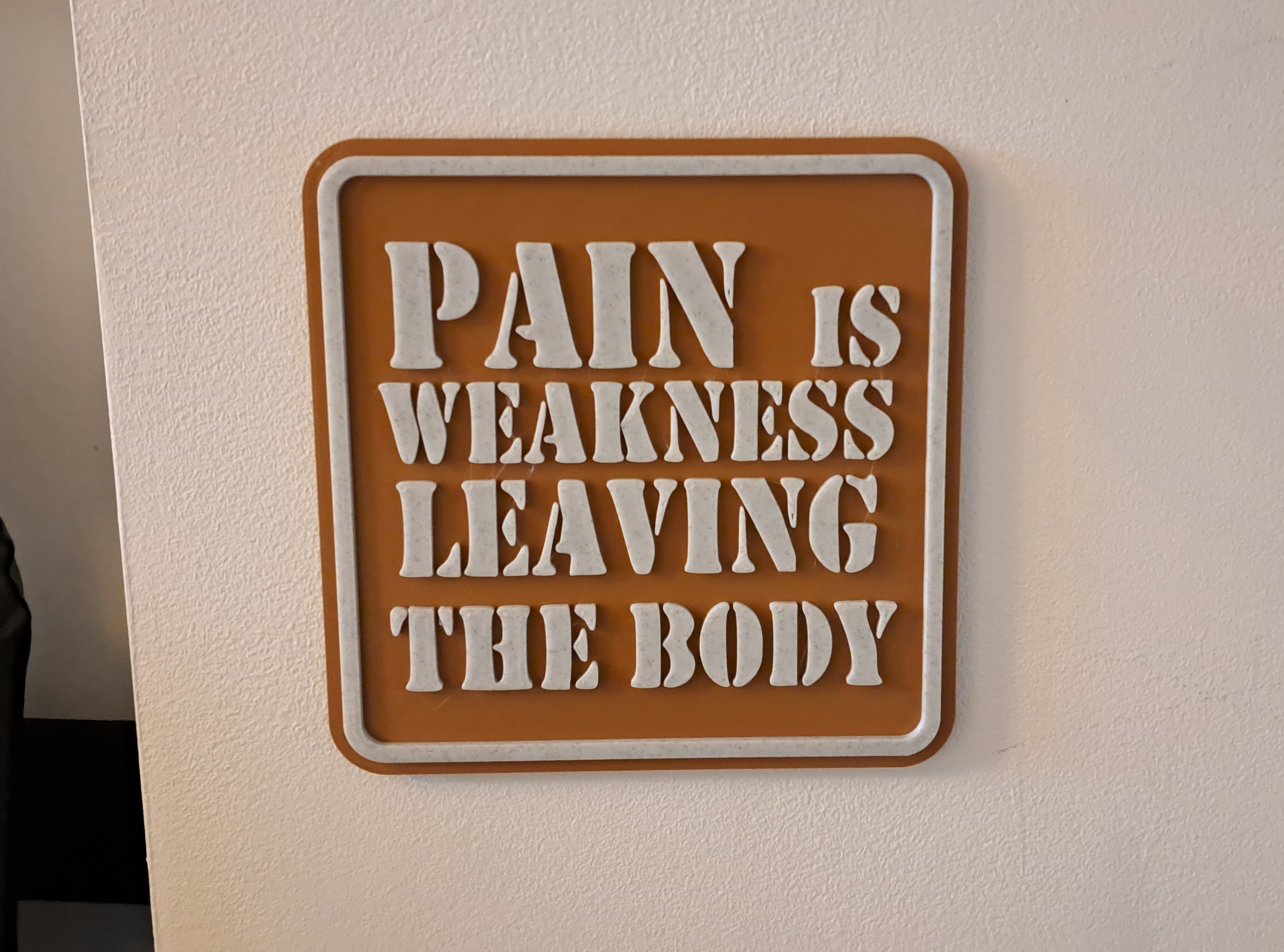 Pain Is Weakness Leaving The Body