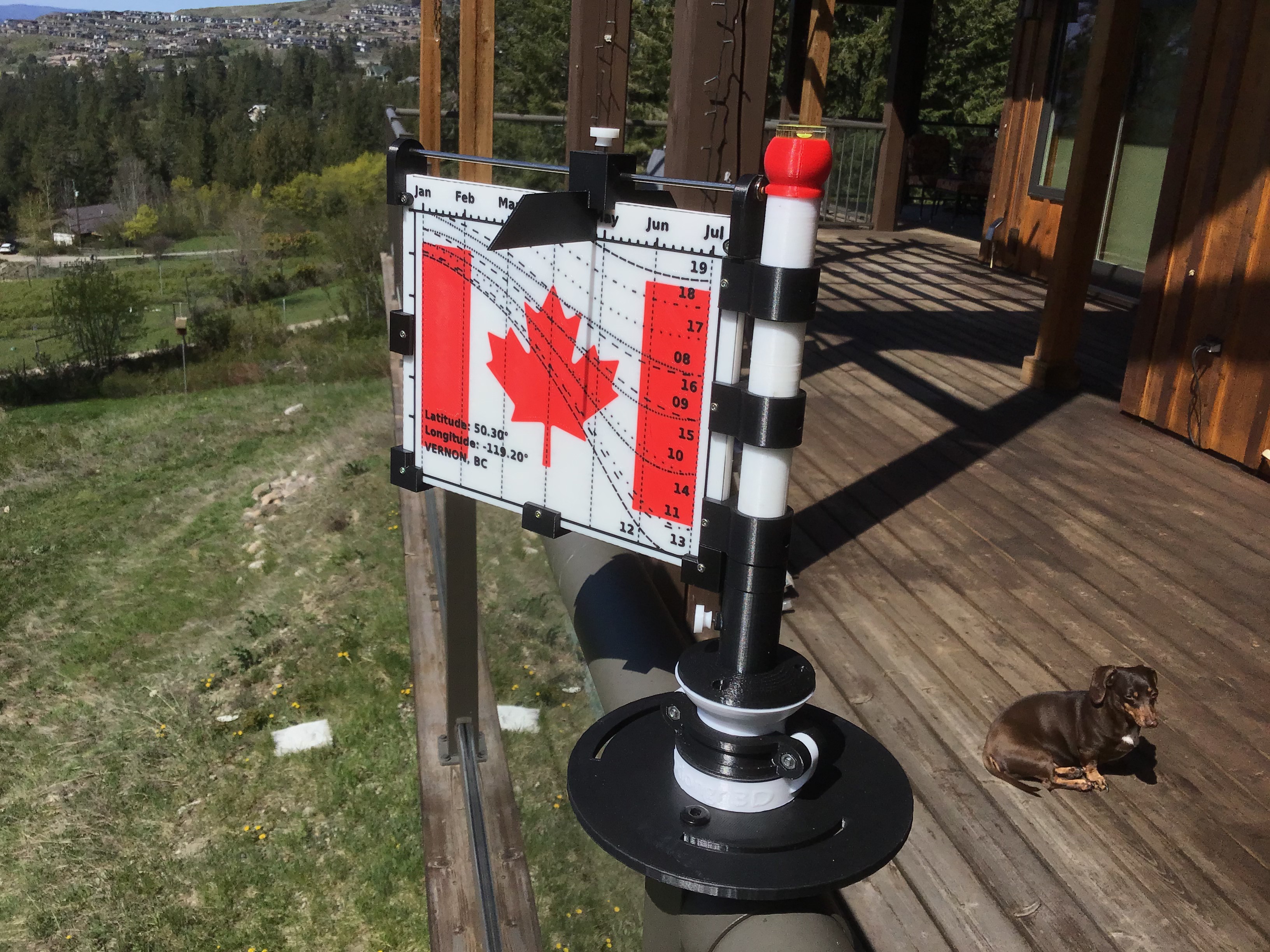 National Flag Vertical Sundial