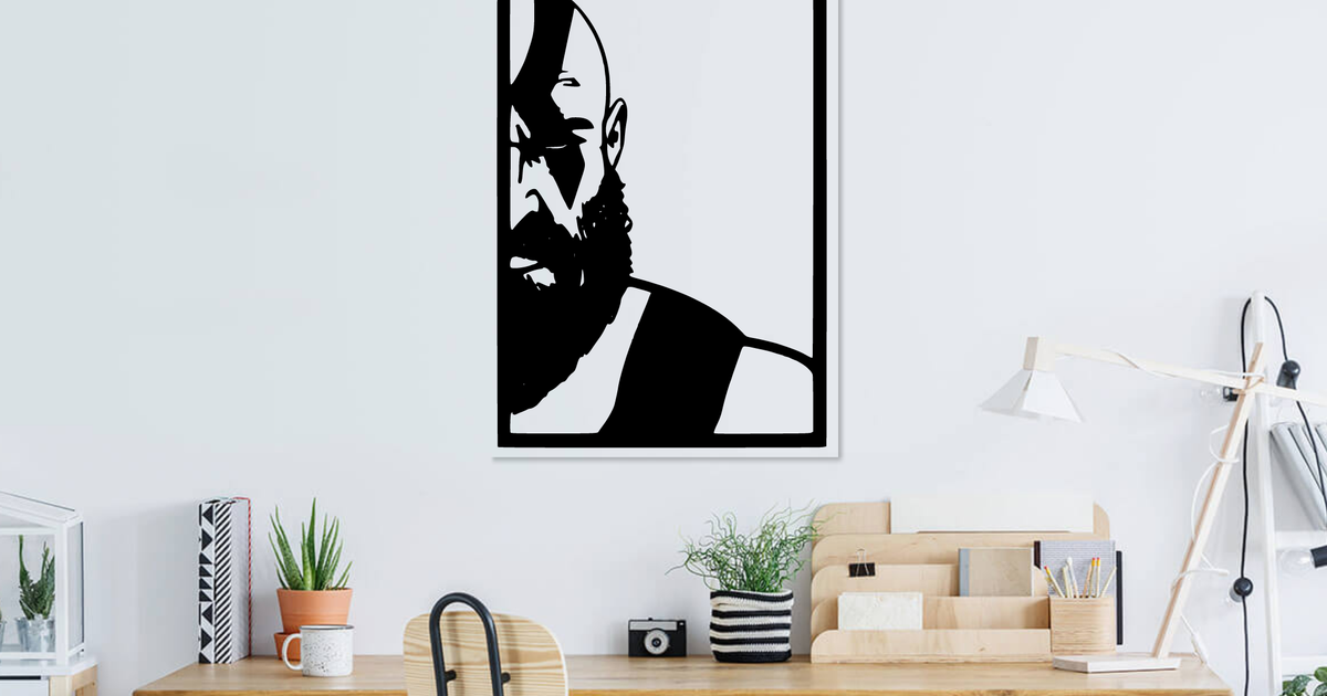 Kratos - God of War 2d wall art by TheWallArtGuy | Download free STL ...