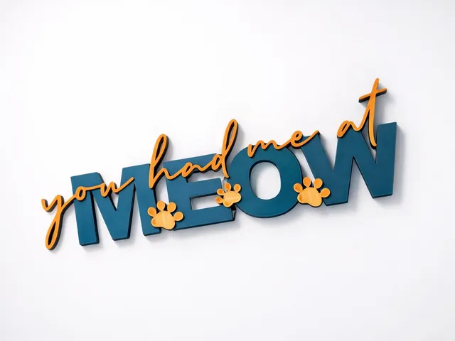 You Had Me At Meow – 3D Cat Decor Sign (Multicolor STL + 3MF)