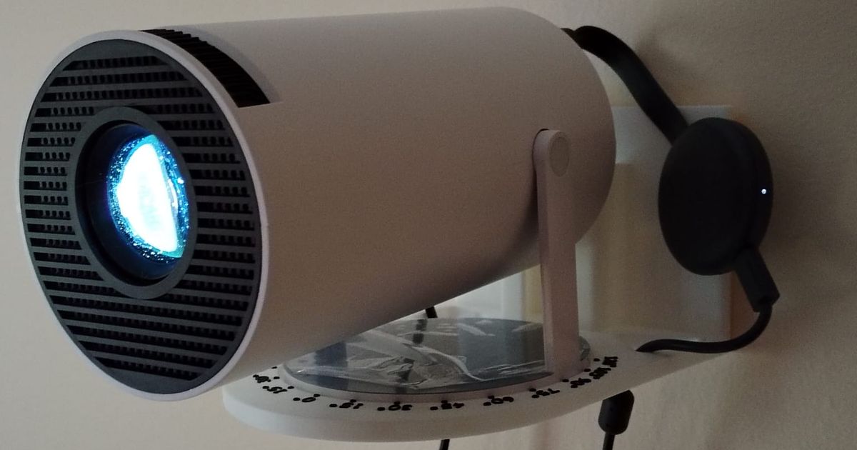 HY300 SMART PROJECTOR WALL MOUNT by INRA_L | Download free STL model ...