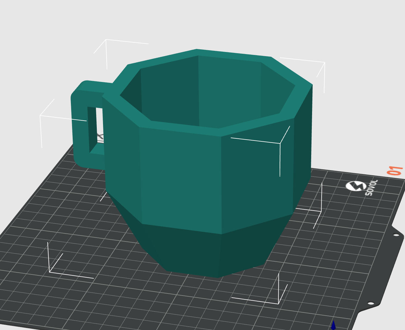 Low poly planter cup