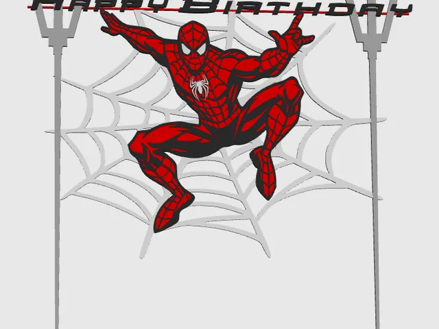 Spiderman cake topper decoration
