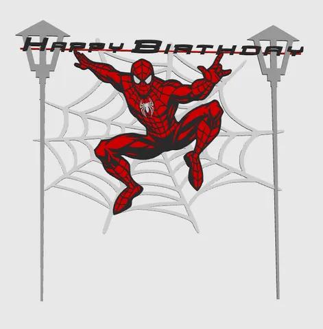 Spiderman cake topper decoration