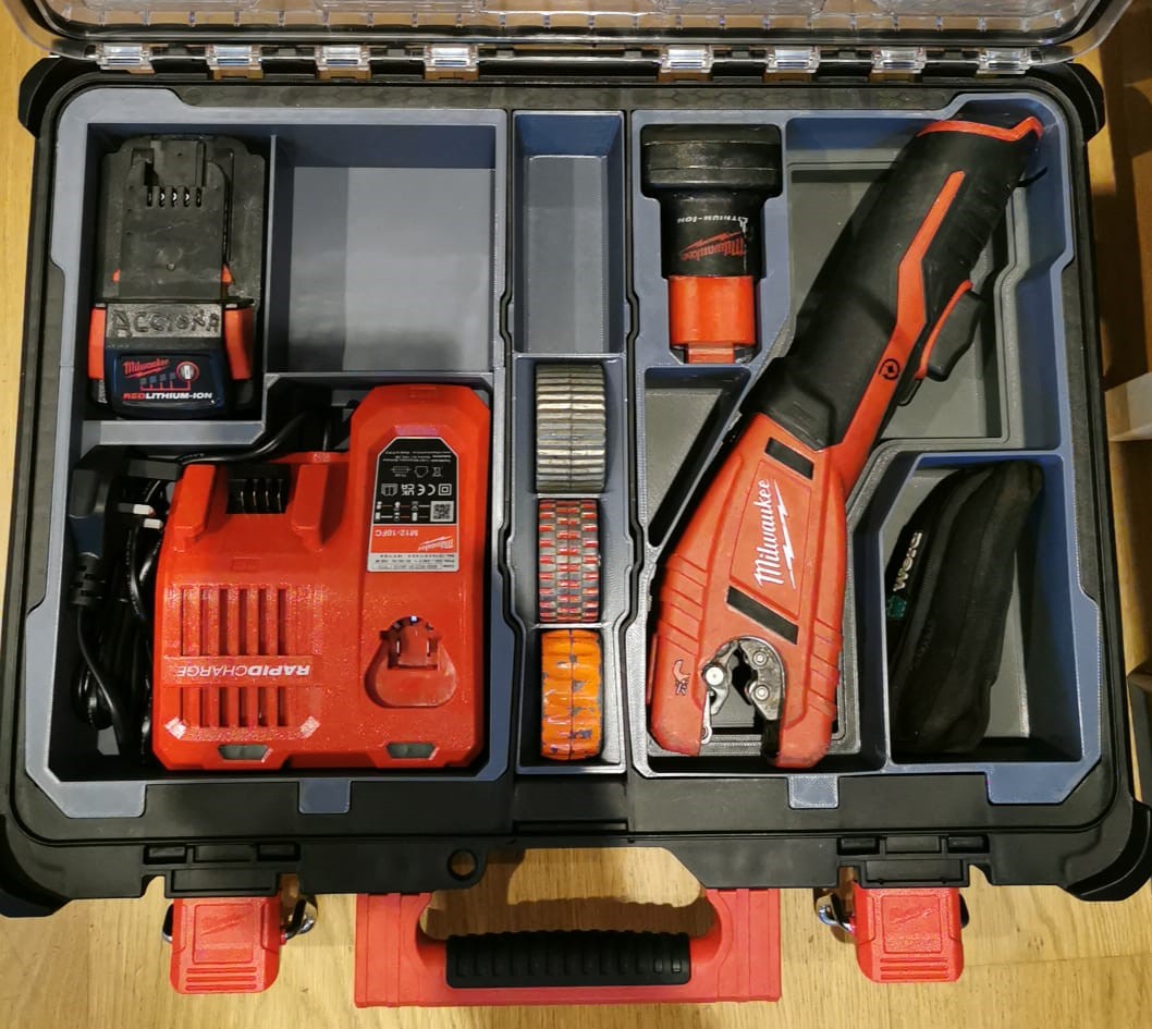 Milwaukee Packout Organizer Inserts for Pipecutter and Charger