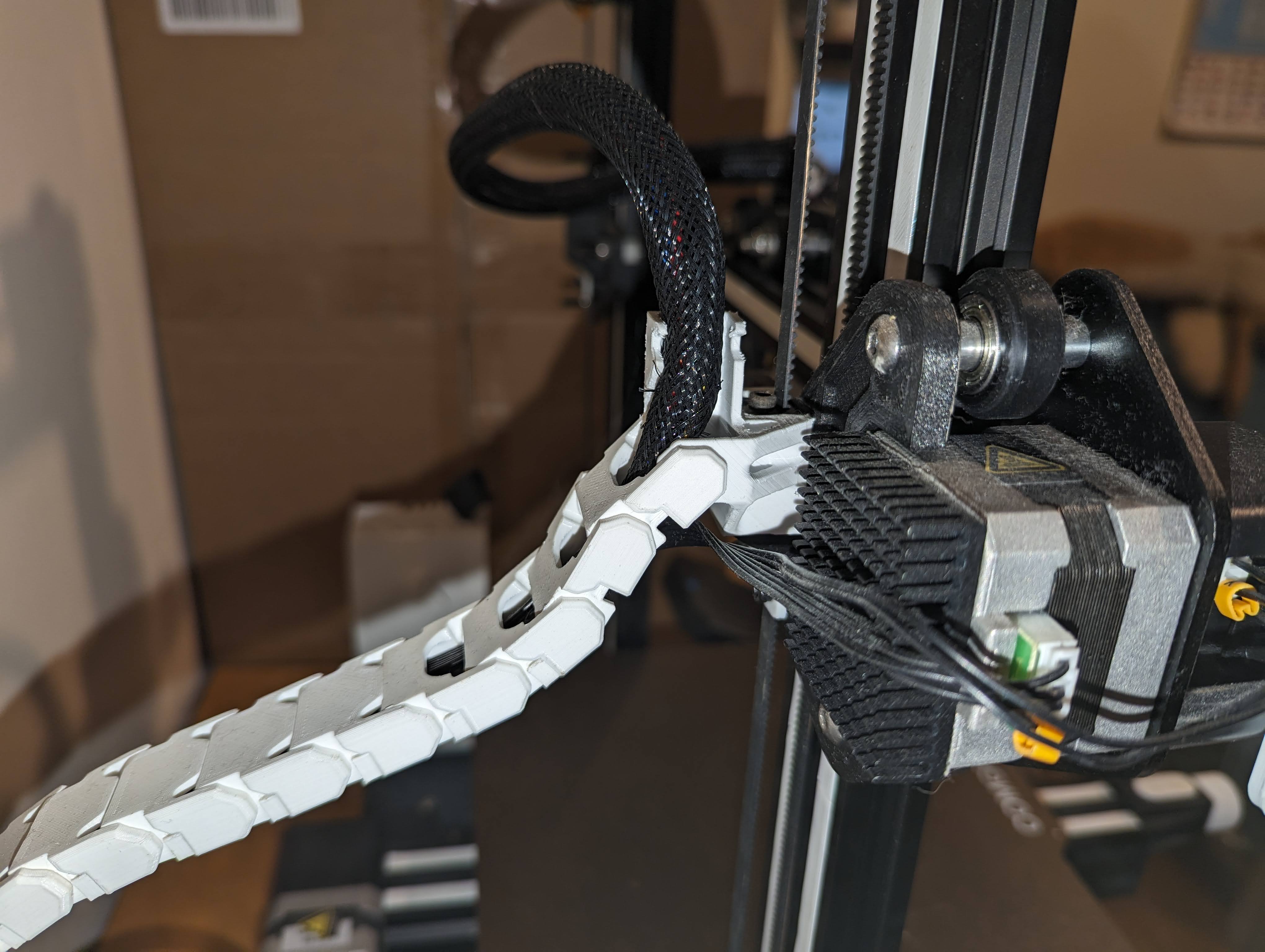 Ender 3 V2 Belt Conversion Cable Chain gantry connector and support