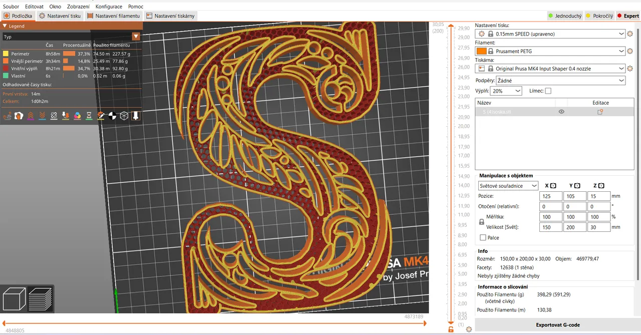 standing initial: letter S by Nina Máčová | Download free STL model ...