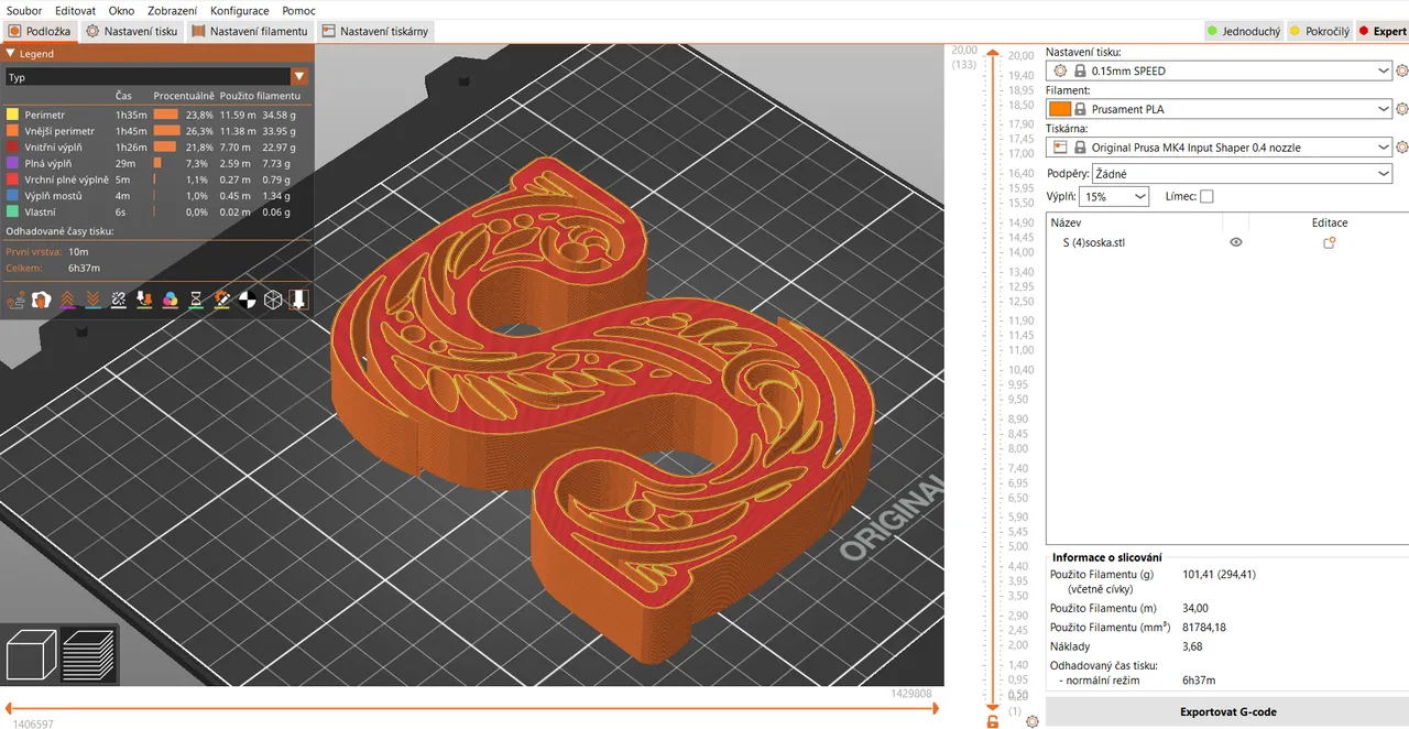 standing initial: letter S by Nina Máčová | Download free STL model ...