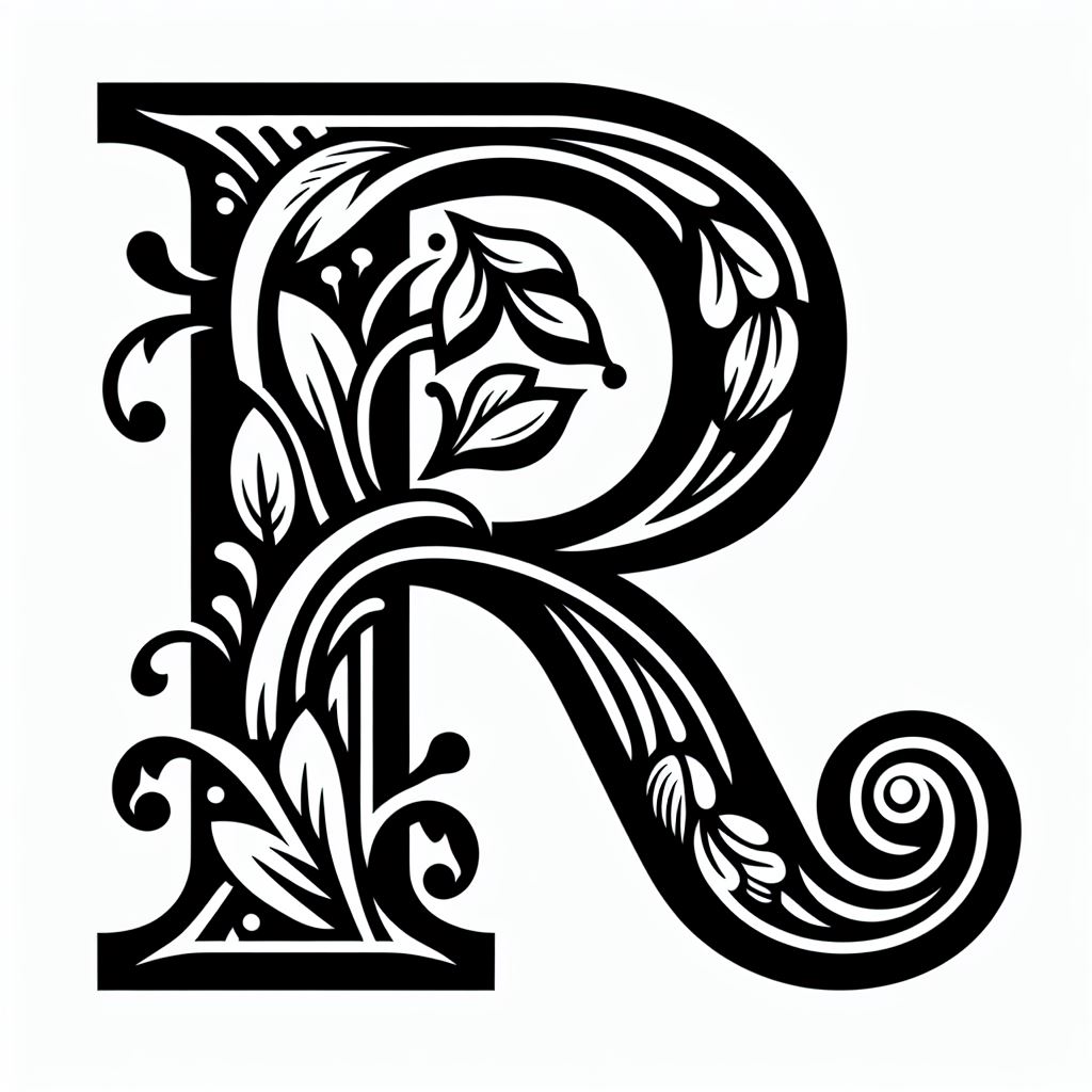 Frottage creation: letter R (version 3) by Nina Máčová | Download free ...