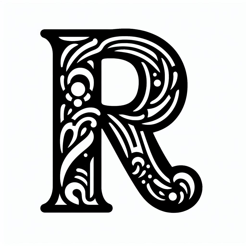 standing initial: letter R (version 2) — thumbnail 3