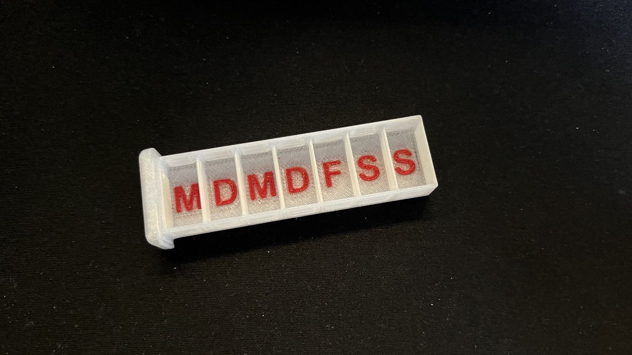 Pocket Sliding Pill Box German Week