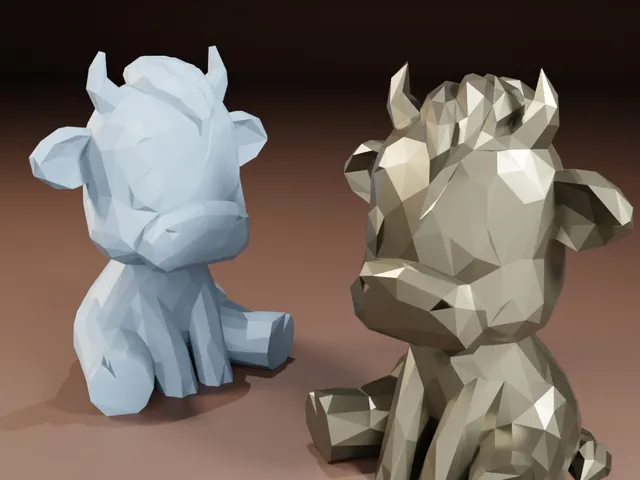 Low Poly Cartoon Cow