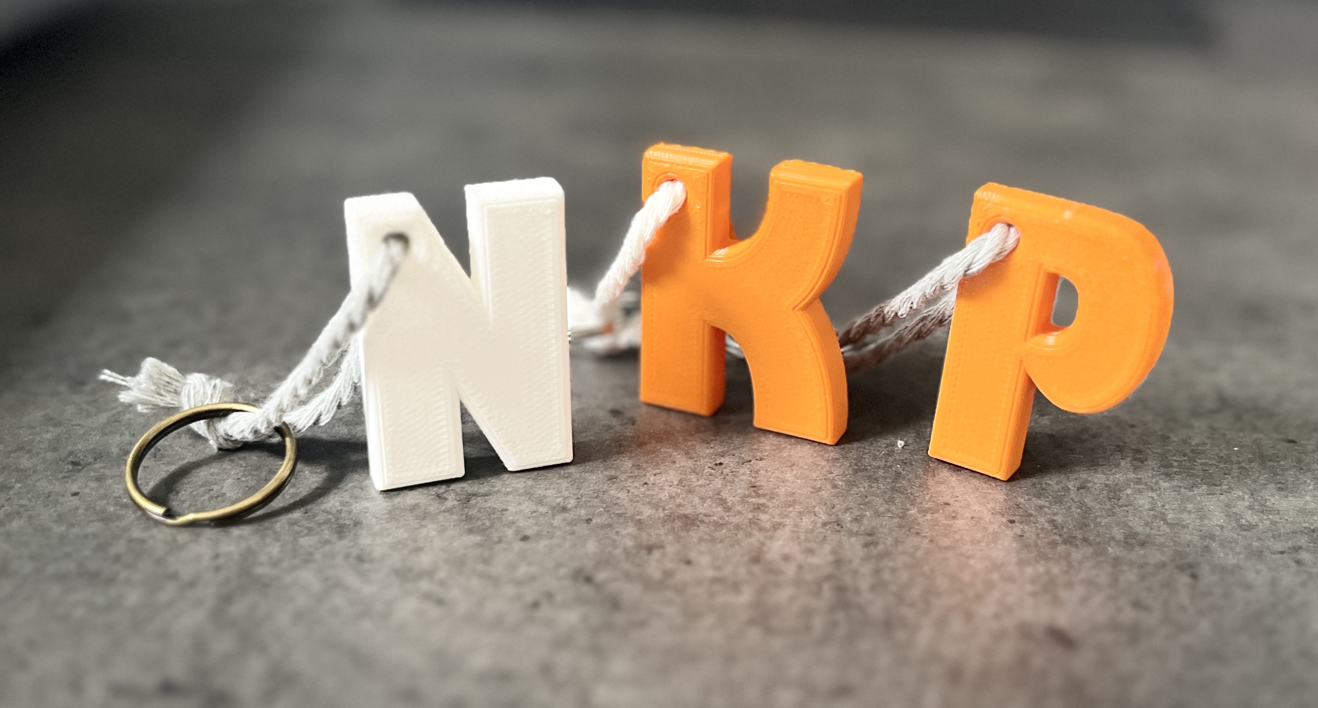 A-Z Letter Keychain Collection (Less than 8 grams of filament)