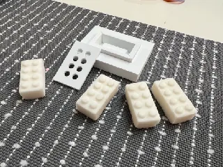 Lego brick fondant fashion mould