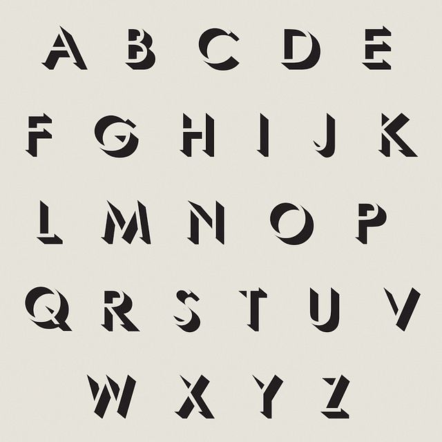 Shadow Letters Alphabet by ep.shapes | Download free STL model ...