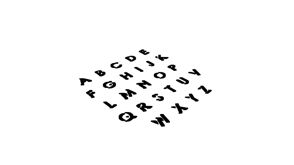 Shadow Letters Alphabet by ep.shapes | Download free STL model ...