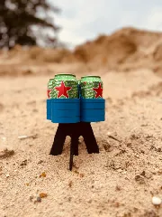 Sandy beach drink can holder.