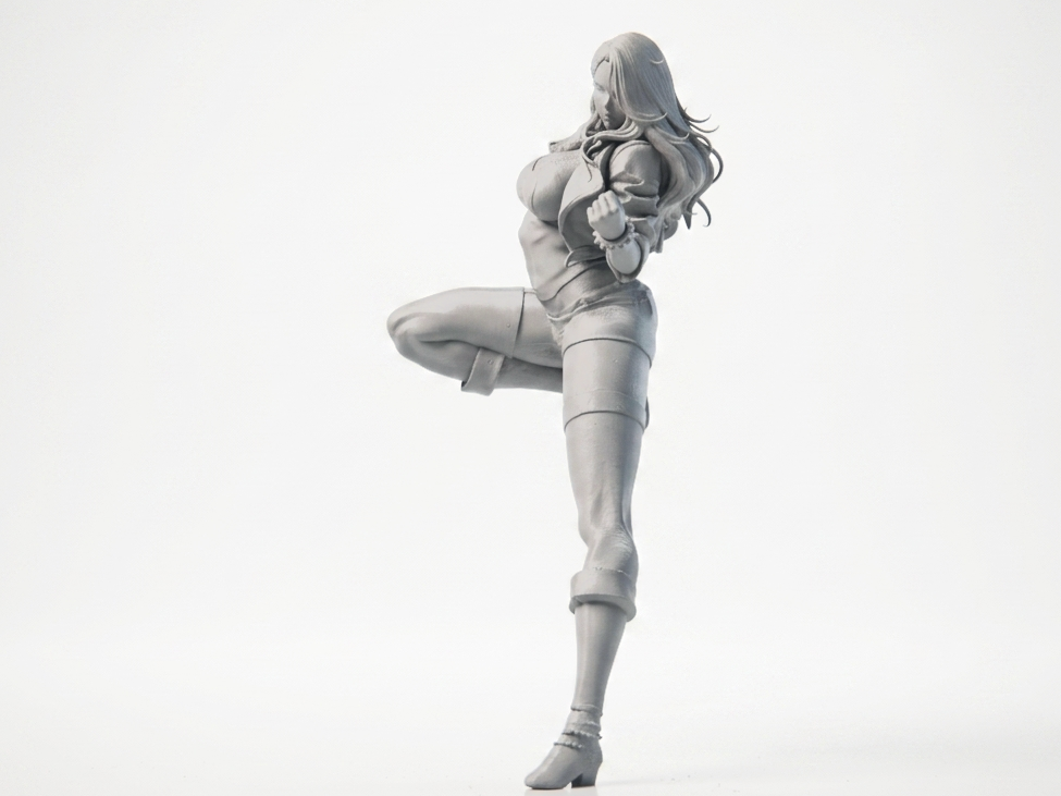Fighter Anime Girl Figurine Collectible 3D Printable