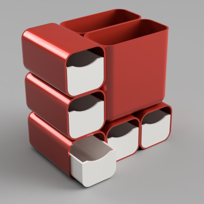 Vintage, 1970s.  Plastic Desk Organizer