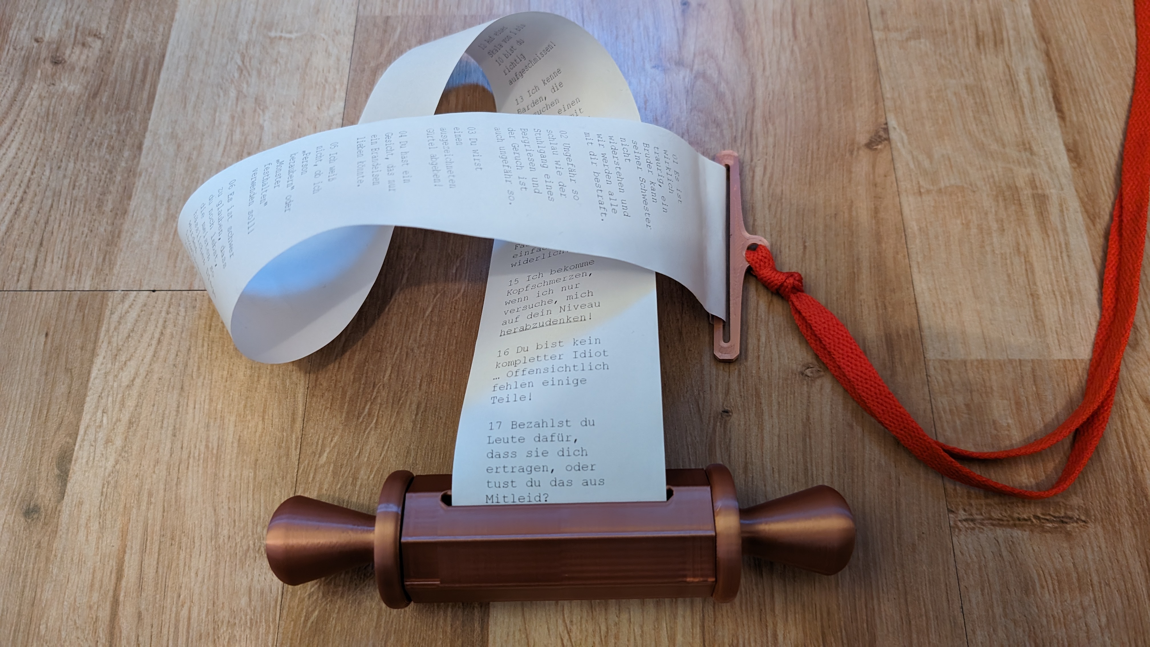 Spool for longer scroll paper