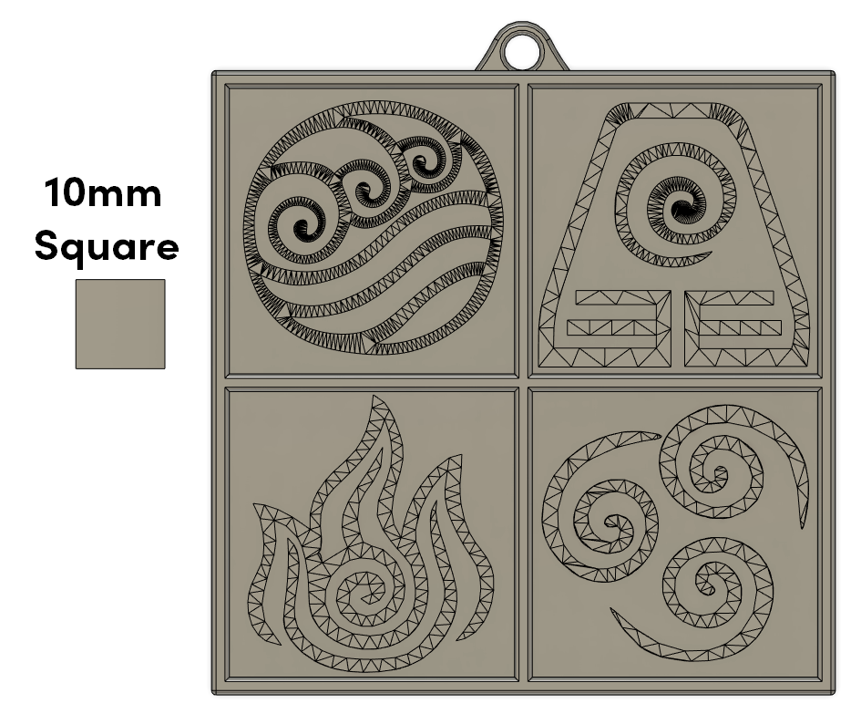 Miniatura 2 do modelo 3D Four Elements Decoration