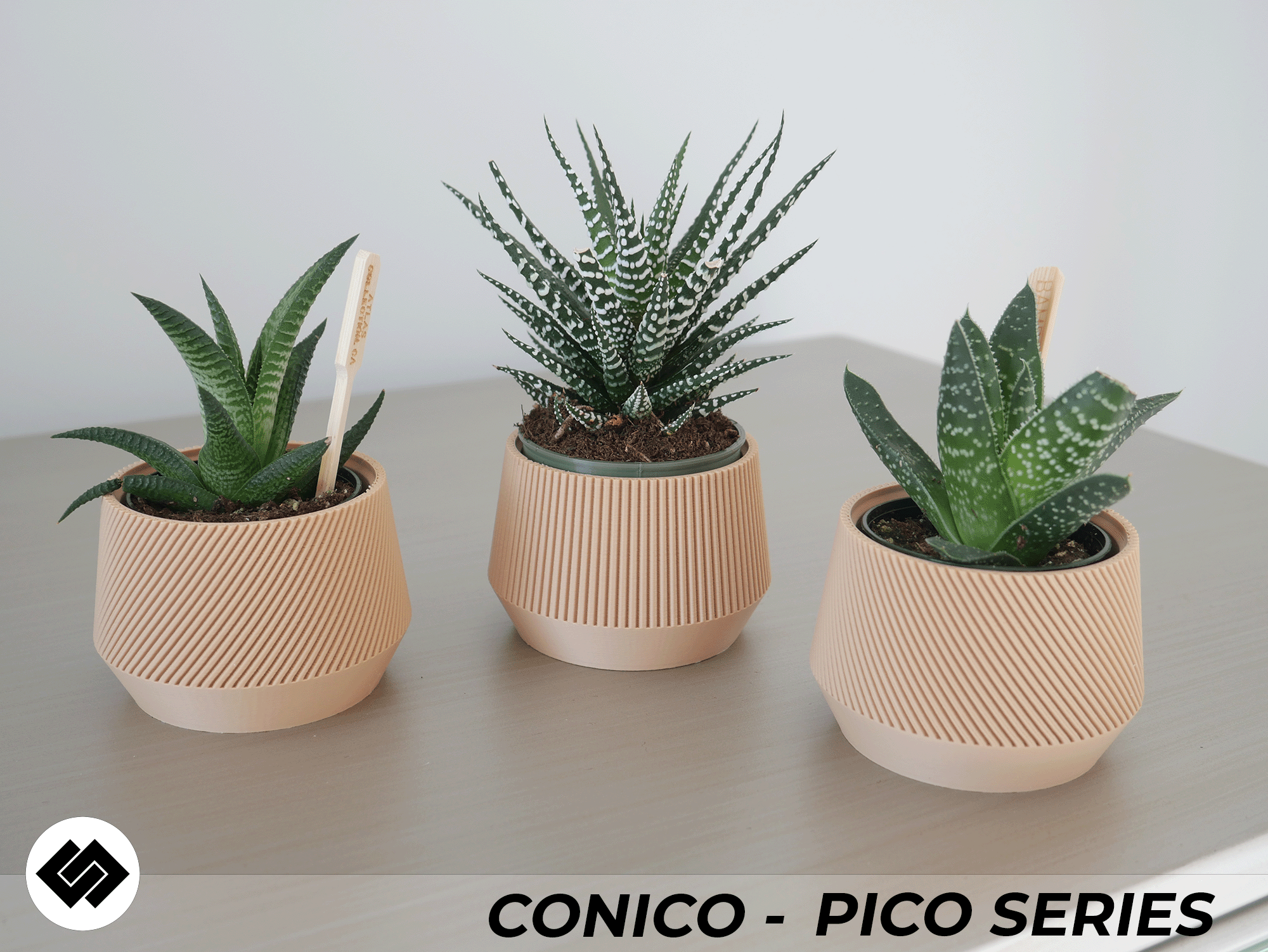 Conico Series Triple Planter Set