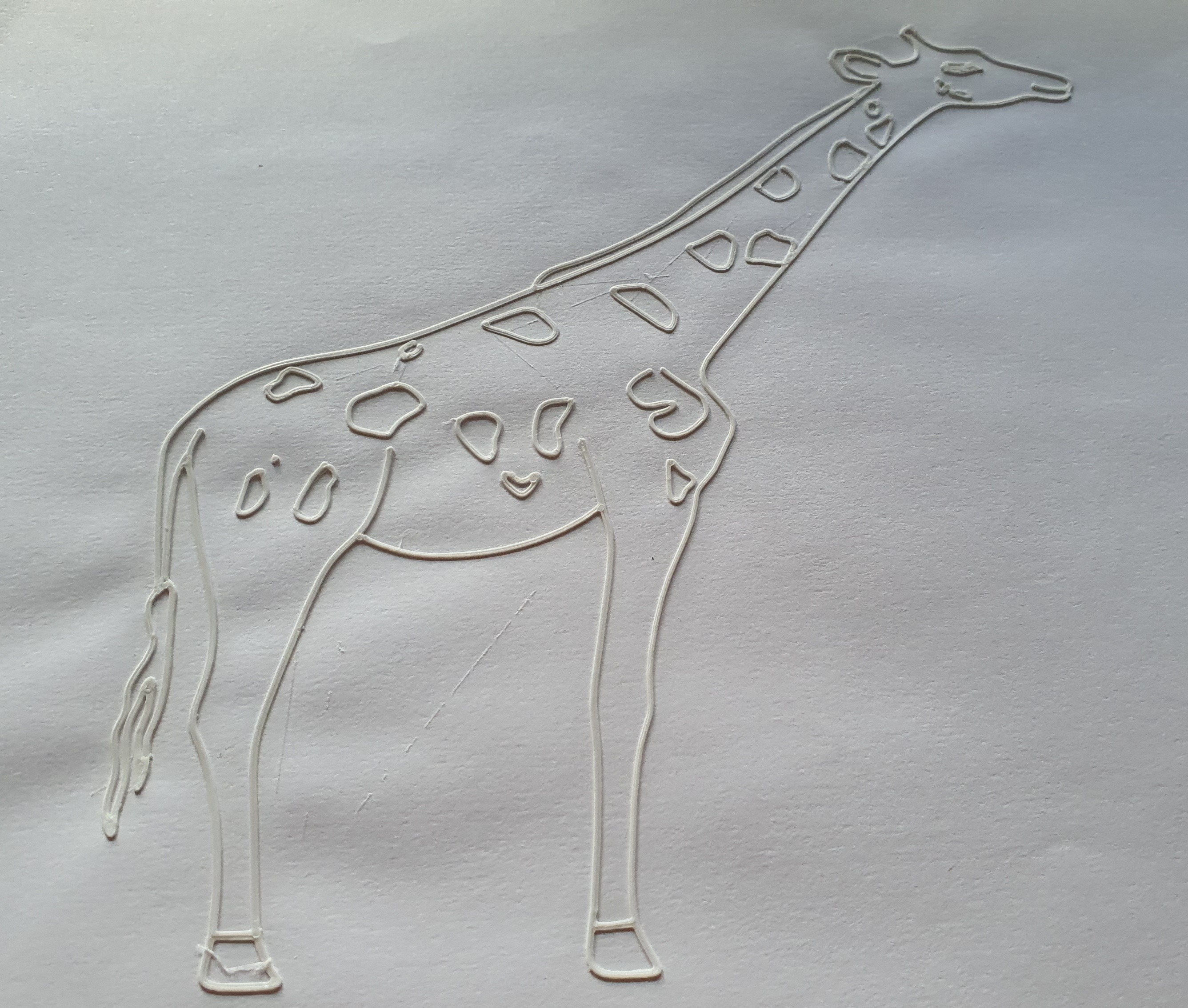 Tactile image: giraffe (side) with a human by GutenBar | Download free