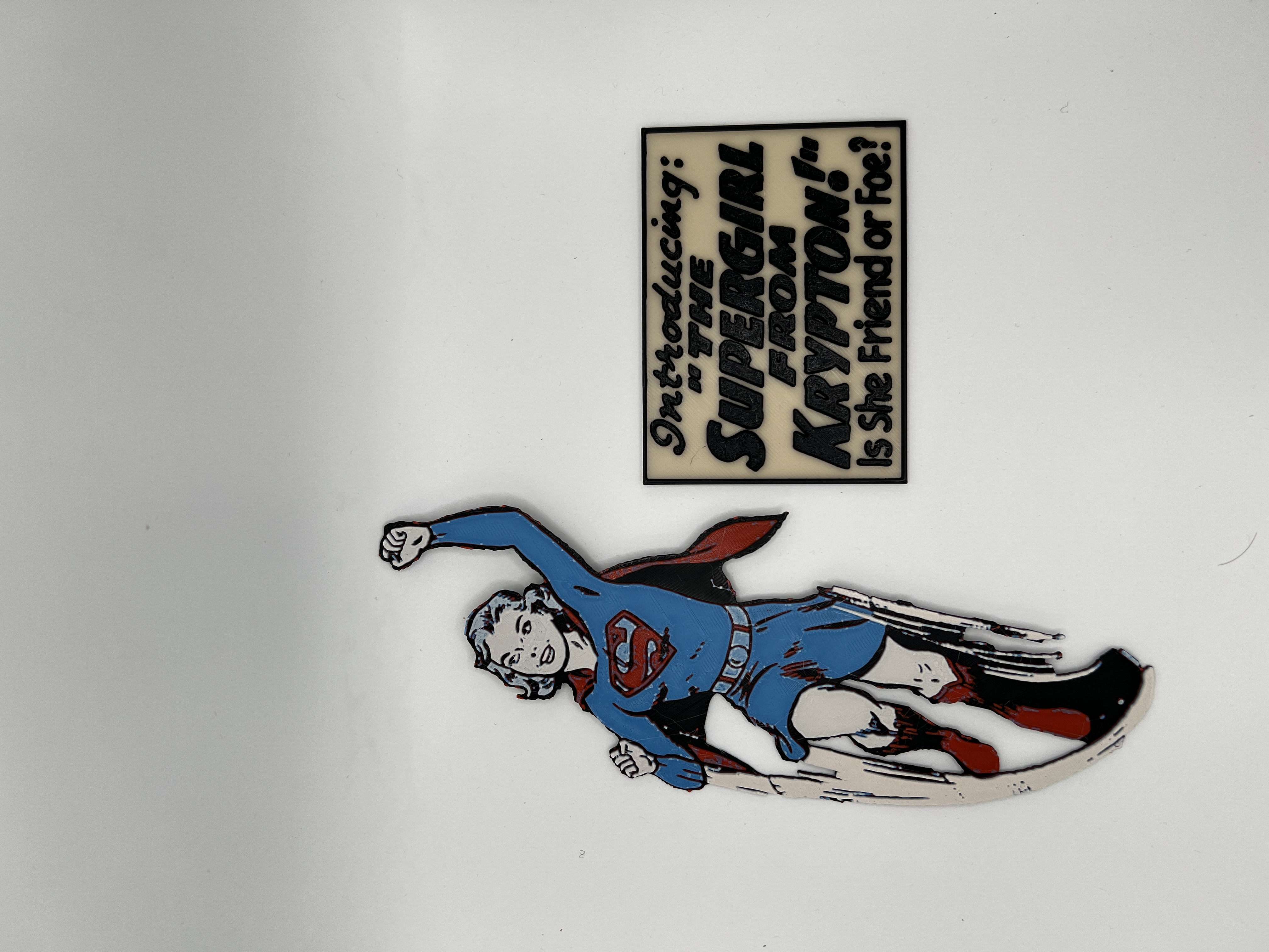 Supergirl HueForge Fridge Magnet Sign